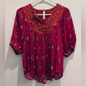 Anthropologie Drapey Henley Top